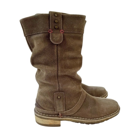 Clarks Women's Leather Soho Houston Moto Boot Boho Rugged Weathered Calf Size 6 - Picture 3 of 14